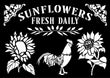 Fresh Sunflowers Stencil