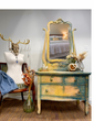 Small Dresser with Mirror - "Bohemian Sunset"