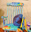 SOLD - Tropical Inspired Rocking Chair